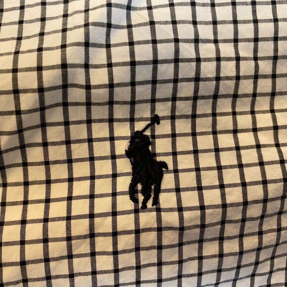 Polo Ralph Lauren Mens Shirt M Checkered Long-Sleeve Button-Down Cotton Classic - Picture 8 of 10